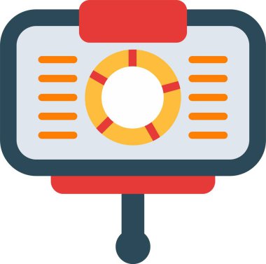 iş yönetimi düz simgesi, vektör, illüstrasyon