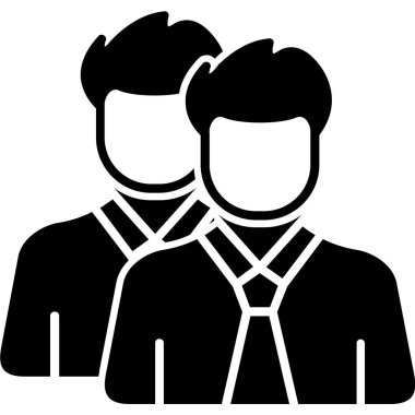 iş insanları simgesi, basit vektör illüstrasyon tasarımı