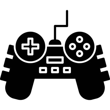 joystick simgesi, basit vektör illüstrasyonu