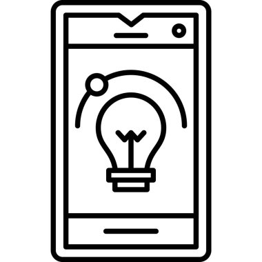 Akıllı telefon simgesi, basit vektör illüstrasyonu