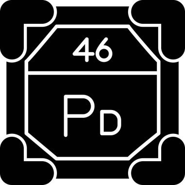 Bir kimyasal element simgesinin vektör illüstrasyonu