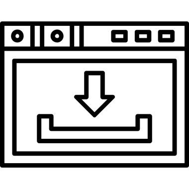 Web sayfası ikon vektör illüstrasyonu