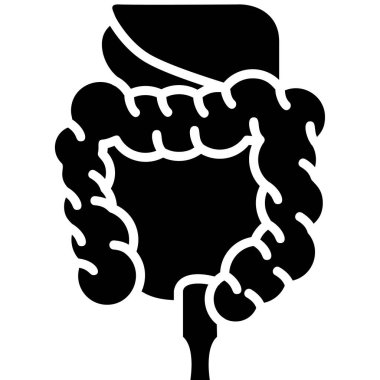 İnsan mide organı ikonu. Beyaz arkaplanda izole edilmiş web tasarımı için insan organı mide vektör simgesi