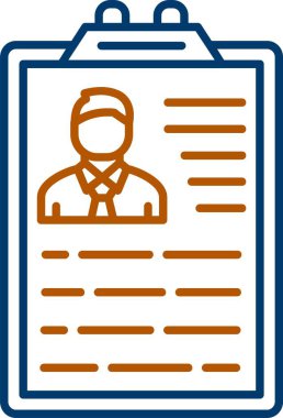 Web Kullanımı için CV Simgesi, Basit Vektör İllüstrasyonu