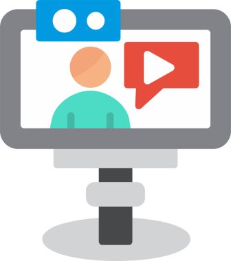 Video konferansı Simge Vektörü