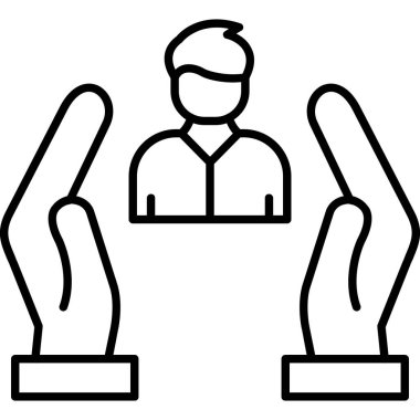 İnsan simgesinin vektör illüstrasyonu