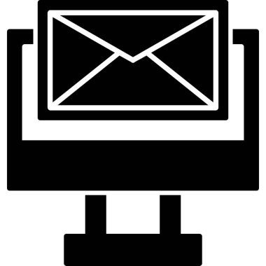 Bilgisayar e- posta simgesi ana hat biçiminde