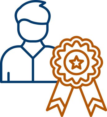 Rozet Simgesi, Web Kullanımı için Basit Vektör İllüstrasyonu