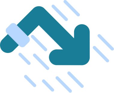 Beyaz arka plan üzerinde izole yağmur simgesi