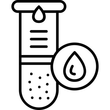 Test tüpü. Web simgesi basit tasarım