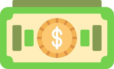 Kişisel ve ticari kullanım için dolar parası vektör simgesi işaret çizelgesi çizimi..