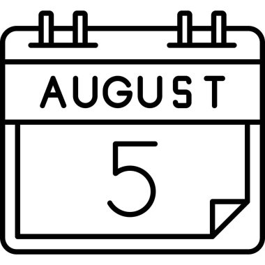 Kolayca değiştirebilen ya da düzenleyebilen Ağustos kabartma vektör simgesi