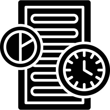 Saat. Web simgesi basit illüstrasyon