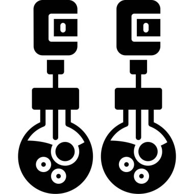 iki dürbün simgesi, basit siyah biçim