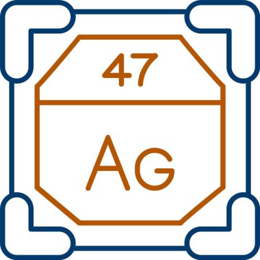 47 Gümüş Simge, Web Kullanımı için Basit Vektör İllüstrasyonu