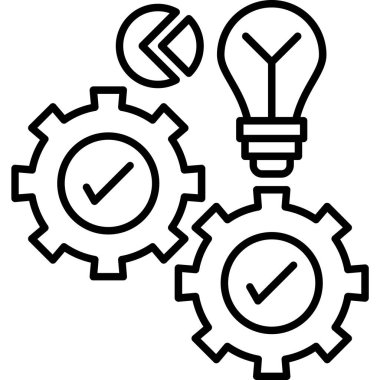 dişli ayarlama simgesi. Web için vites vektör sembolünün basit çizimi