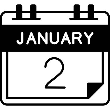 Tarih ve minimalist düz stili ile 21 Ocak takvim simgesi. vektör illüstrasyonu