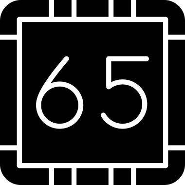 dijital 35 glyph simgesi, vektör illüstrasyon tasarımı