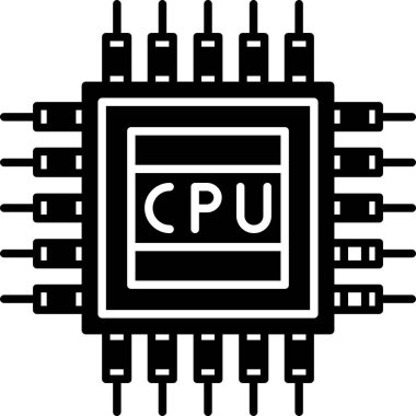 İşlemci simgesi. vektör illüstrasyonu