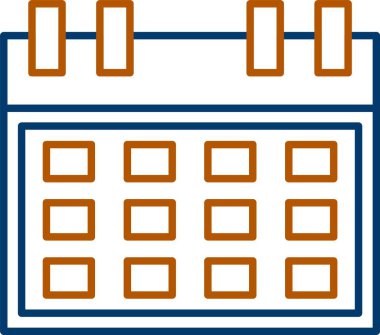 Web Kullanımı için Takvim Simgesi, Basit Vektör İllüstrasyonu