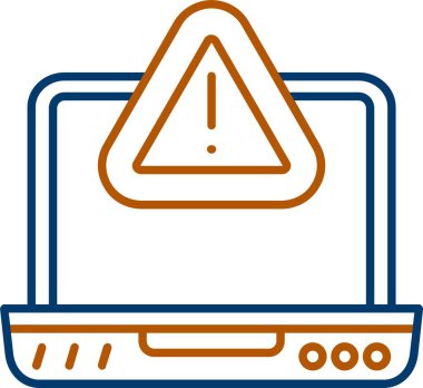 Web Kullanımı için Uyarı Simgesi, Basit Vektör İllüstrasyonu