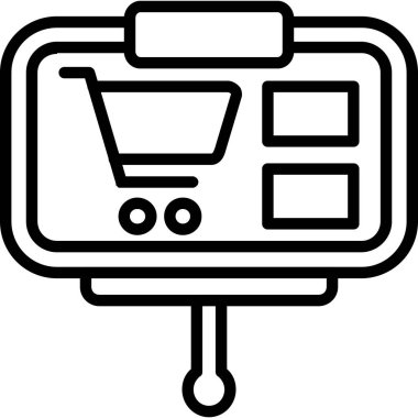 Alışveriş. Web simgesi vektör illüstrasyonu