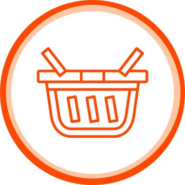 Alışveriş Sepeti Simgesi, Web Kullanımı için Basit Vektör İllüstrasyonu