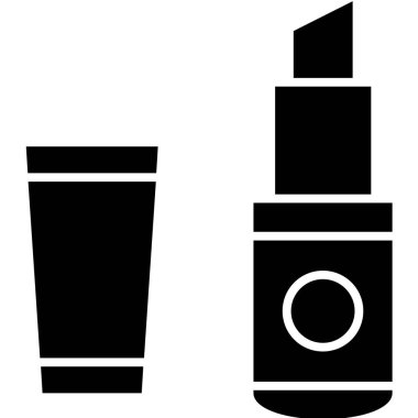 Kozmetik şişe simgesi, vektör illüstrasyonu beyaz arkaplanda izole