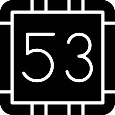 65 derecelik bir ikonun vektör illüstrasyonu