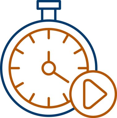 Web kullanımı için Oyun Zamanı Simgesi, Basit Vektör İllüstrasyonu