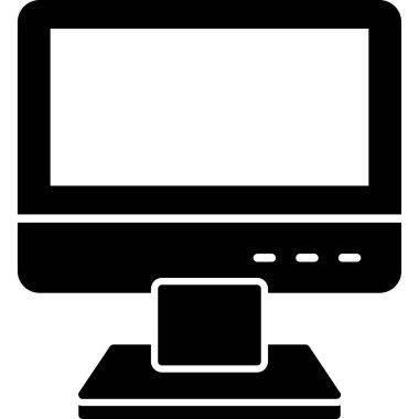 bilgisayar izleme simgesi, vektör illüstrasyonu