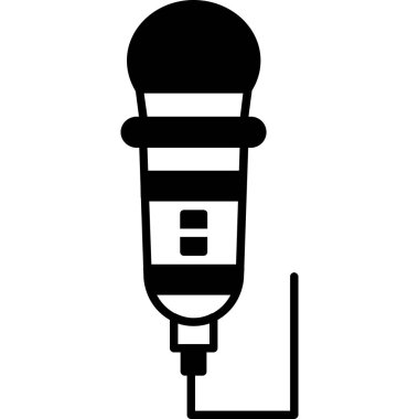 mikrofon simgesi vektör illüstrasyonu