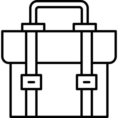 bavul ikonu vektör illüstrasyonu