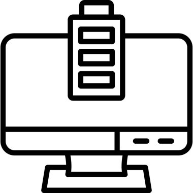 Bilgisayar. Web simgesi basit illüstrasyon