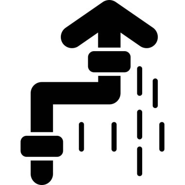 su damlası simgesi, basit tasarım illüstrasyonu