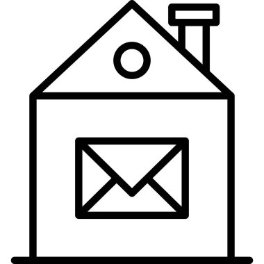 Ev. Web simgesi basit illüstrasyon