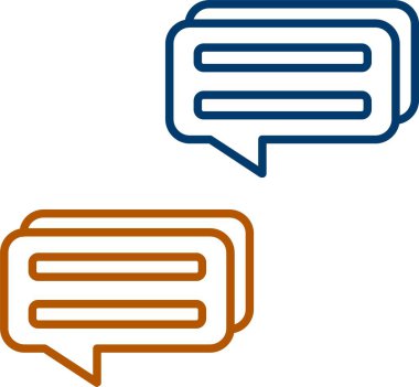 Web Kullanımı için İletişim Simgesi, Basit Vektör İllüstrasyonu