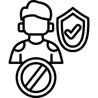 Koruma simgesi vektör illüstrasyonu