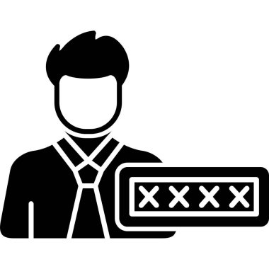 İş adamı simgesi vektör illüstrasyonu