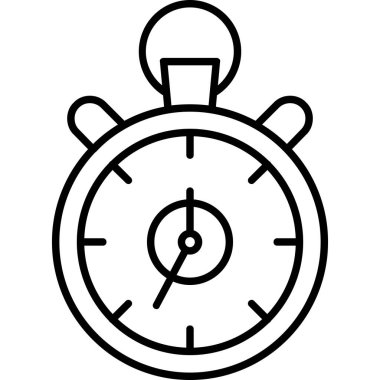 Saat kronometre simgesi ana hat biçiminde