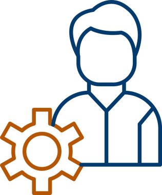 Web Kullanımı için Yönetim Simgesi, Basit Vektör İllüstrasyonu