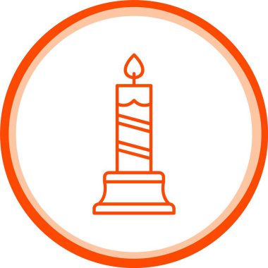 Web Kullanımı için Mum Simgesi, Basit Vektör İllüstrasyonu