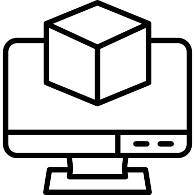 dizüstü bilgisayar. Web simgesi basit illüstrasyon