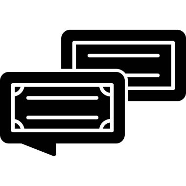 Sohbet simgesi seti. Sohbet ikonu. Sohbet ikonu. vektör illüstrasyonu