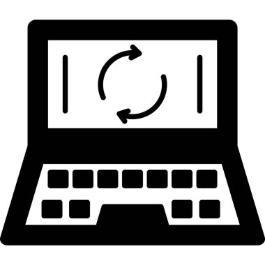 Bilgisayar. Web simgesi basit illüstrasyon