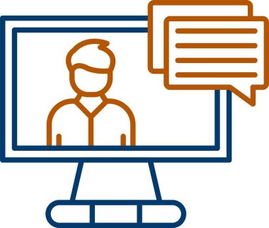 Öğretmen Simgesi, Web Kullanımı için Basit Vektör İllüstrasyonu