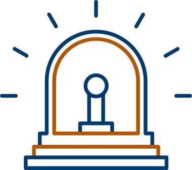 Web Kullanımı için Alarm Simgesi, Basit Vektör İllüstrasyonu