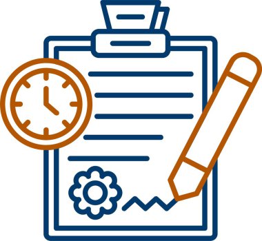 Web Kullanımı için Sözleşme Simgesi ve Basit Vektör İllüstrasyonu