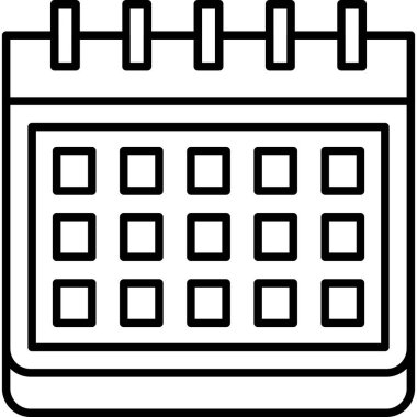 Takvim simgesi vektör illüstrasyonu