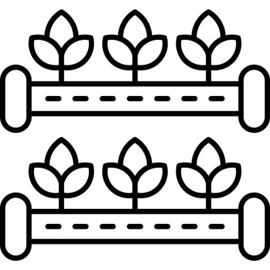 Bahçe ikonu vektör illüstrasyonu